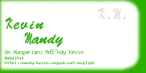 kevin mandy business card